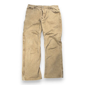 Kuhl Pants Mens 38x32 Brown Canvas Rydr Heavyweight Vintage Patina Dye Stretch
